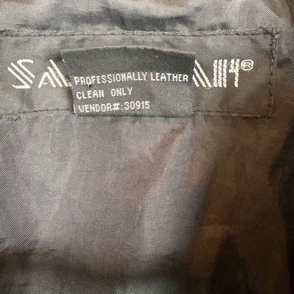 Savannah Black Leather Midi Jacket; Size Large - Picture 8 of 10